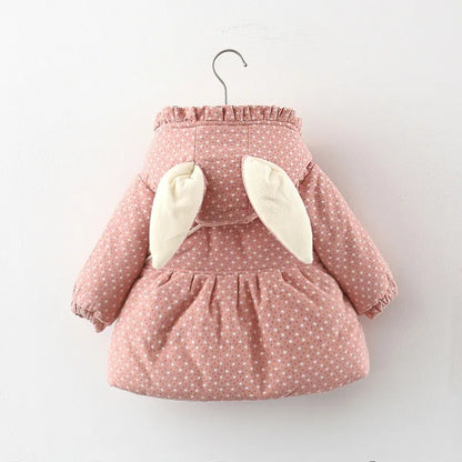 Infant Baby Winter Cartoon Bunny Ear Hoody