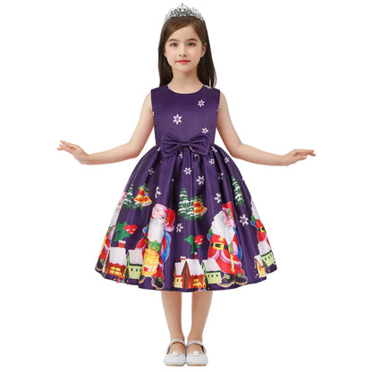 Christmas Girl Dress Ball Gown