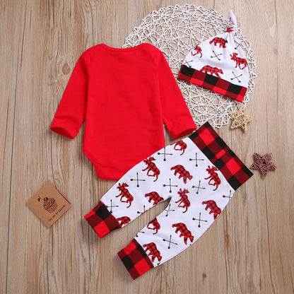 Infant Baby Christmas Elk Set