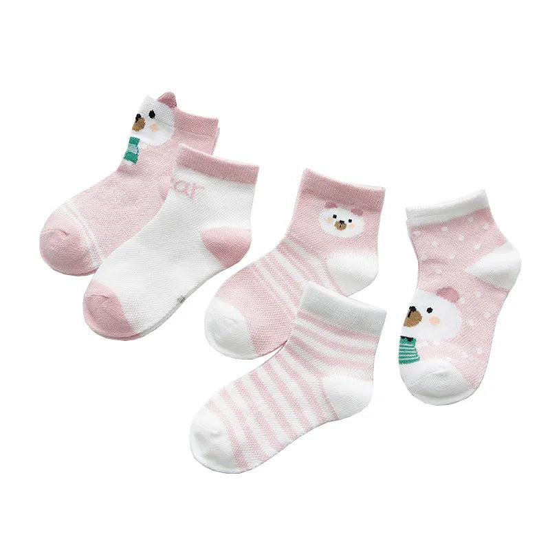 5Pairs Infant Baby Socks Cotton Mesh