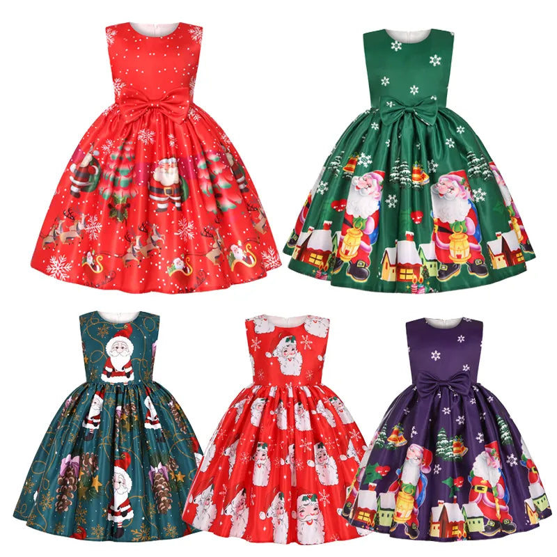 Christmas Girl Dress Ball Gown