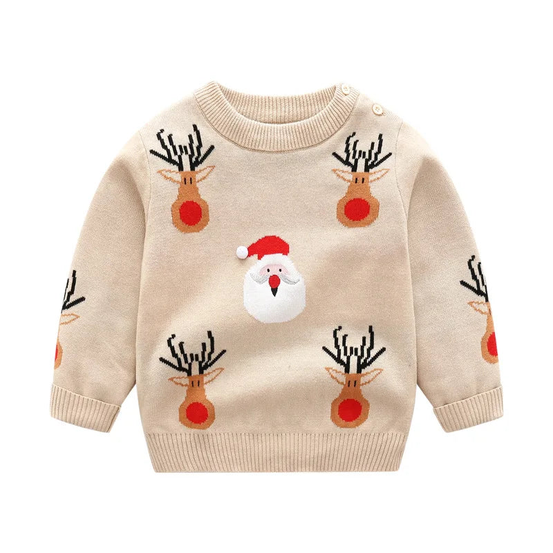 Winter Infant Toddler Christmas Print Sweaters