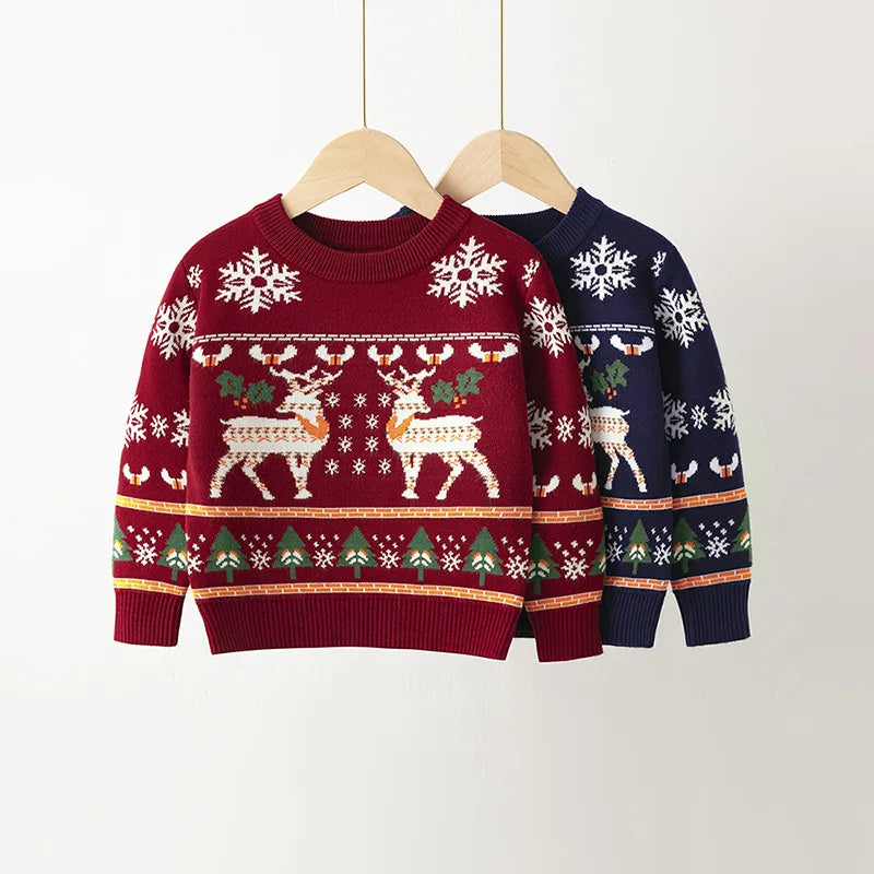 Christmas Cartoon Print Knitwear Sweater