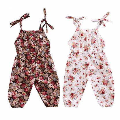 Floral Print Sleeveless Jumpsuit One Piece Outfit