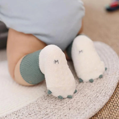 Winter Dinosaur baby foot socks