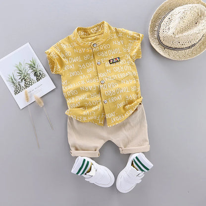 Short Sleeve Shirt + Pants for Boy 2 PCS Outwear