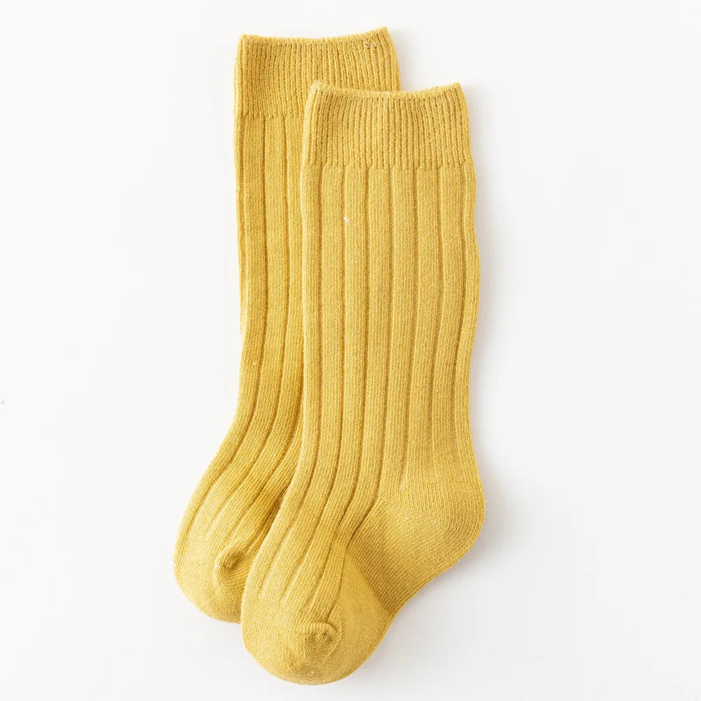 Baby Solid Cotton Stripe Plain Socks