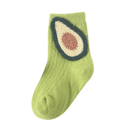 1 Pair Cotton Fruit Baby Socks