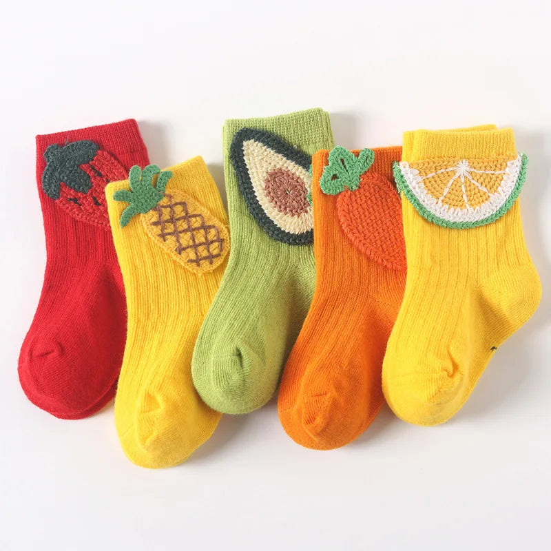 1 Pair Cotton Fruit Baby Socks