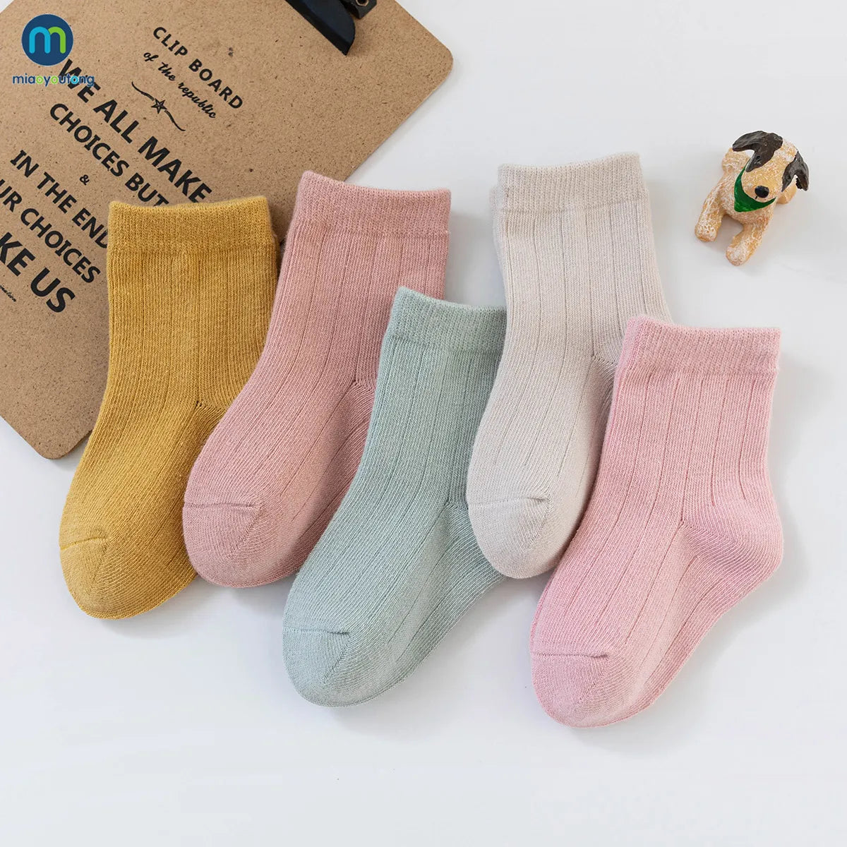 5 Pairs Winter Cotton Striped Socks