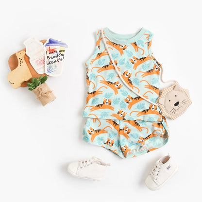 Tops + Bottoms Fashion Baby Boys Girls Clothes Sets Unisex Cute