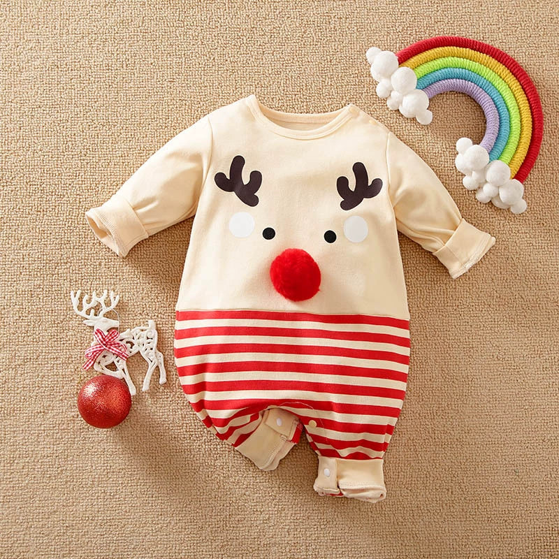 RomperBaby Christmas Jumpsuit. Santa Elf Shape Romper