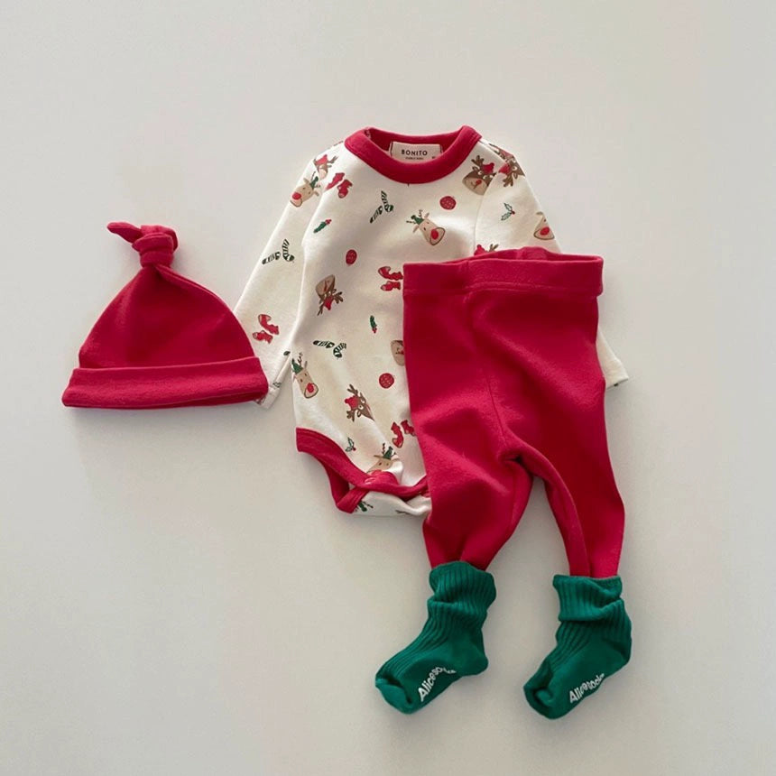 christmas Cotton Rompers + Pants
