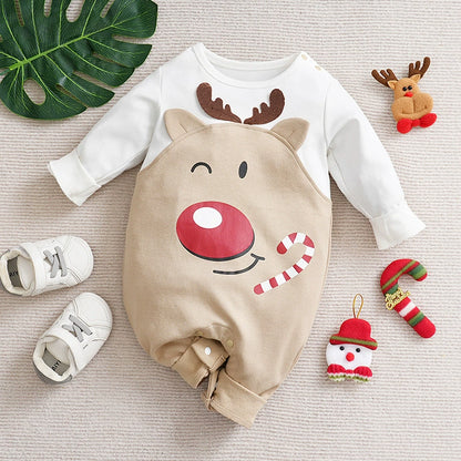 RomperBaby Christmas Jumpsuit. Santa Elf Shape Romper