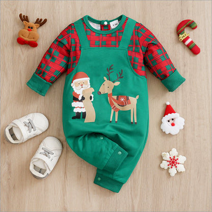 RomperBaby Christmas Jumpsuit. Santa Elf Shape Romper
