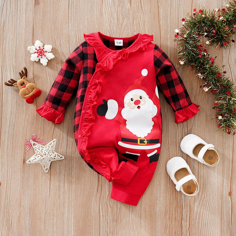 RomperBaby Christmas Jumpsuit. Santa Elf Shape Romper