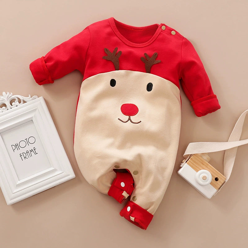 RomperBaby Christmas Jumpsuit. Santa Elf Shape Romper