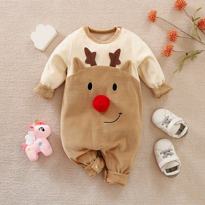 RomperBaby Christmas Jumpsuit. Santa Elf Shape Romper