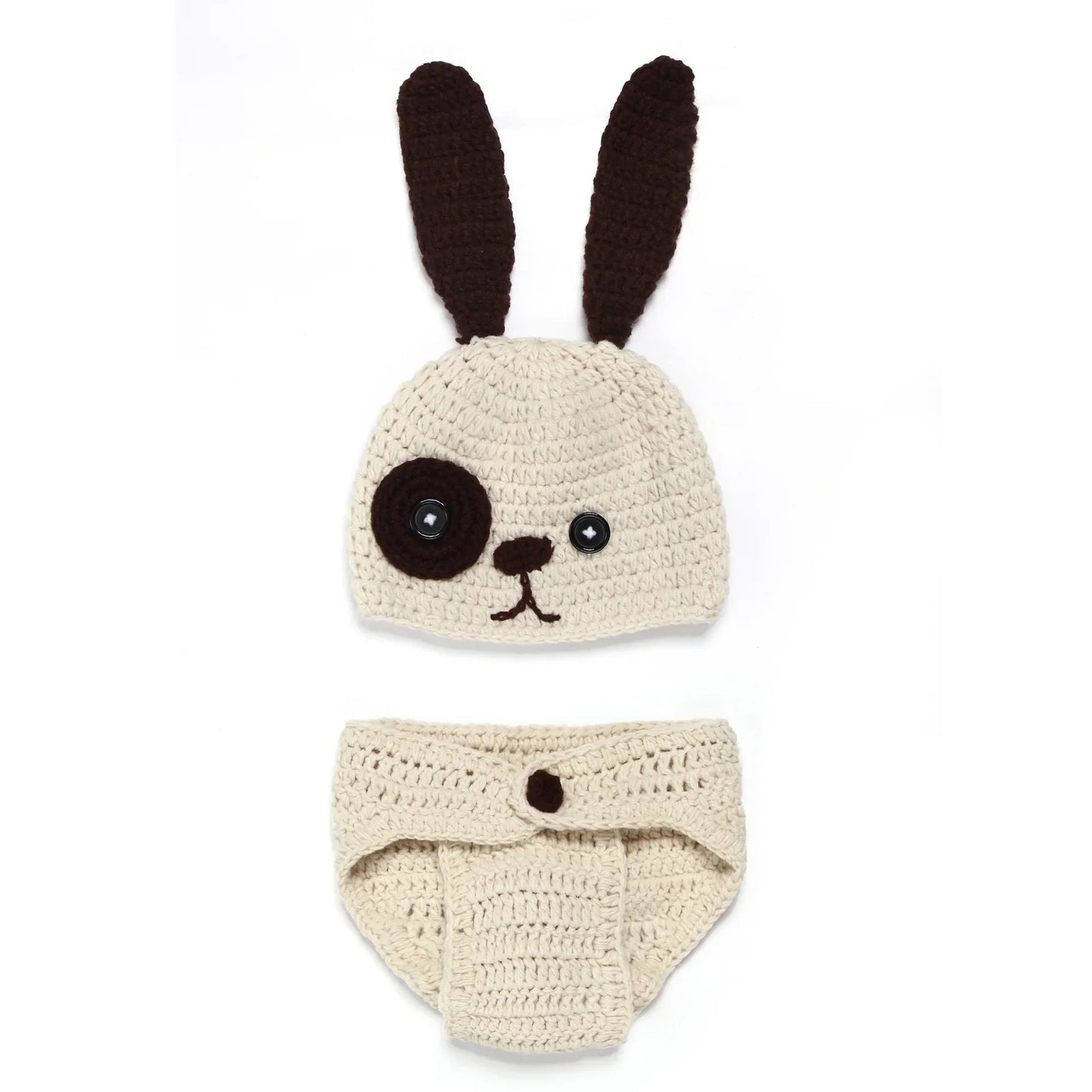 Lovely Dog Photo Shoot Props for Newborns Photography Accessories Boy Girl Birth Clothes Set New Born Knitted Costume Outfit