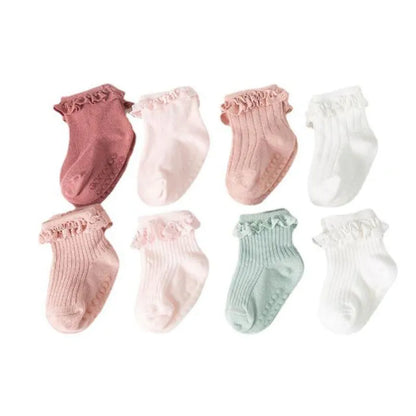 4Pair baby Girl non-slip socks