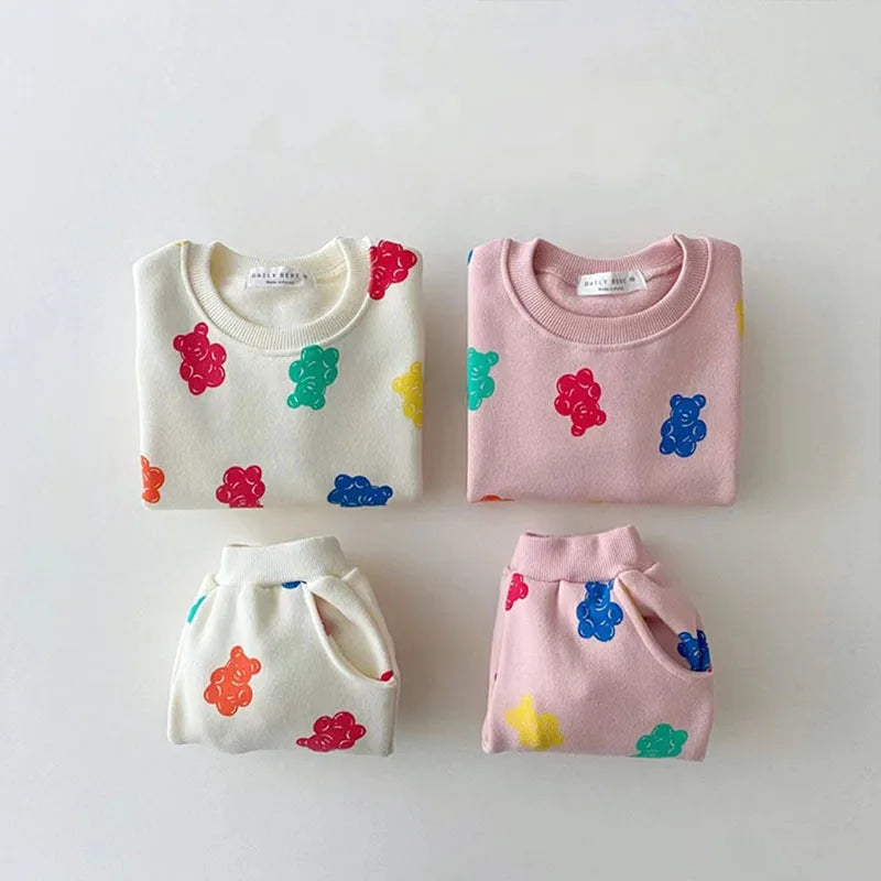 Baby Cute Colourful Gummy Bears Tracksuit