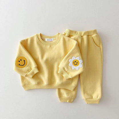 Winter Embroidery Fleece Sweatshirt + Pants