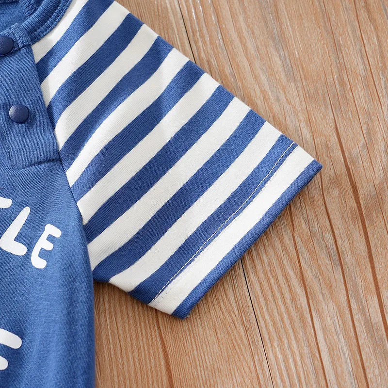 Summer Boys Cute Cartoon Dinosaur 3d Printing Casual Cotton Comfortable Short Sleeve Bodysuit