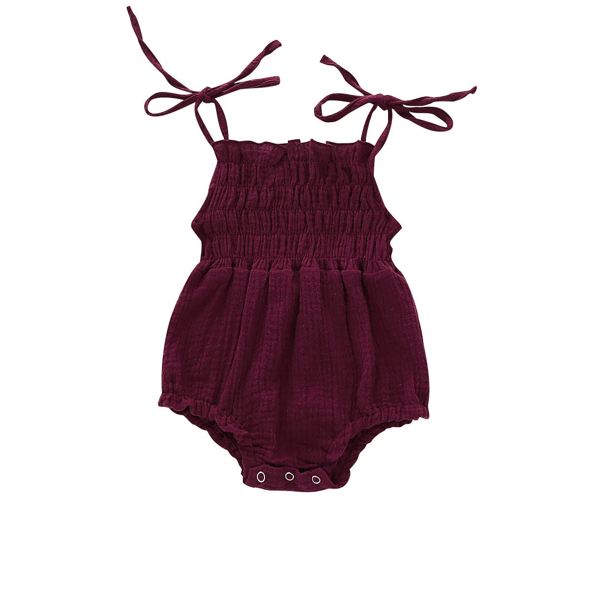 Solid Color Sleeveless Romper