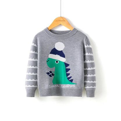 Christmas Dinosaur Baby Toddler Sweater