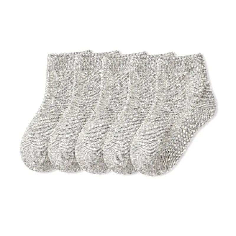 5 Pairs Children Socks Cotton Breathable Mesh