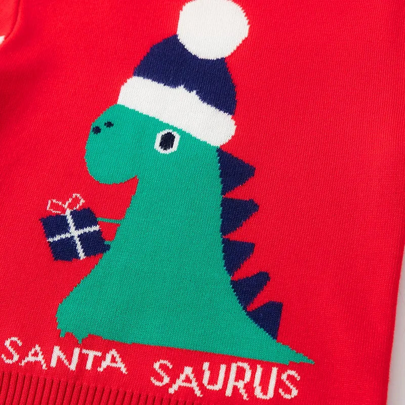 Christmas Dinosaur Baby Toddler Sweater