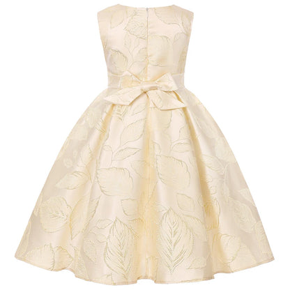 Flower Girls Princess Dress Summer Embroidery Fashion Kids Dress Piano Performance Evening Gowns 2-10 Years Children's Clothing