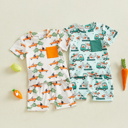 Crew Neck Short Sleeve T-Shirt with Shorts Set