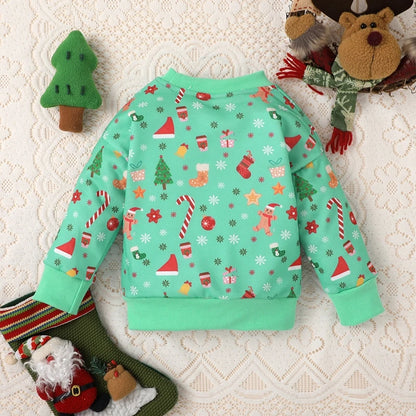 Toddler Christmas Cartoon Sweatshirt /Snowflake/Panda Print