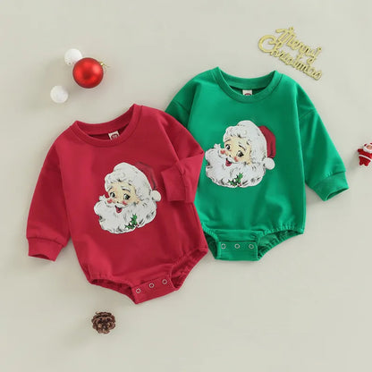 Cartoon Santa Christmas Baby Romper