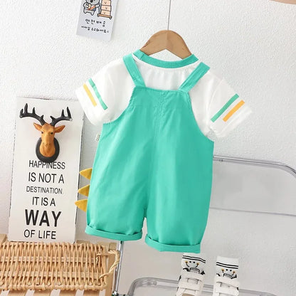 T-Shirt Overalls 2Pcs/Sets