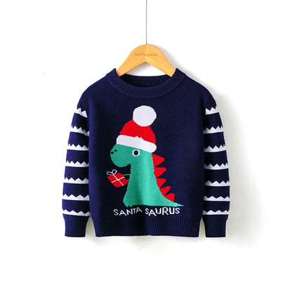 Christmas Dinosaur Baby Toddler Sweater