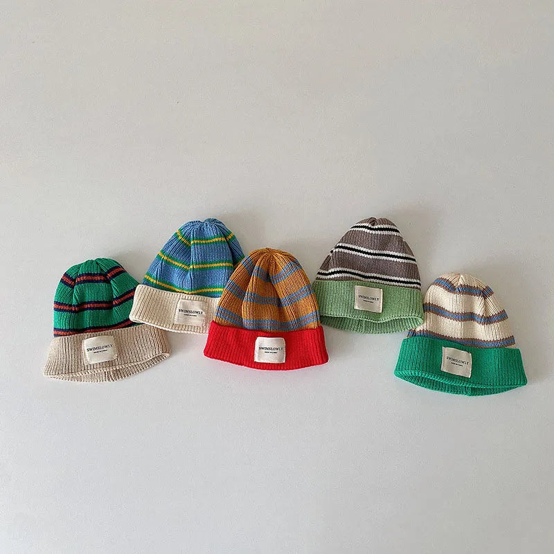 Striped Beanie Baby Cap