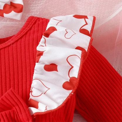 Baby Girl Valentines Day Outfit Newborn Romper Dress