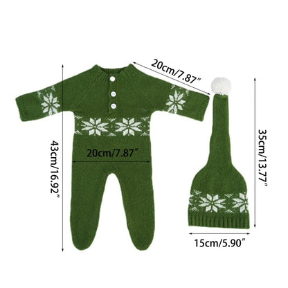 Infant Baby Christmas Snowflake Print 2pc