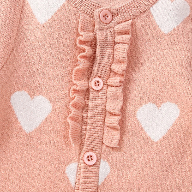 Valentine jumpsuit with heart prints