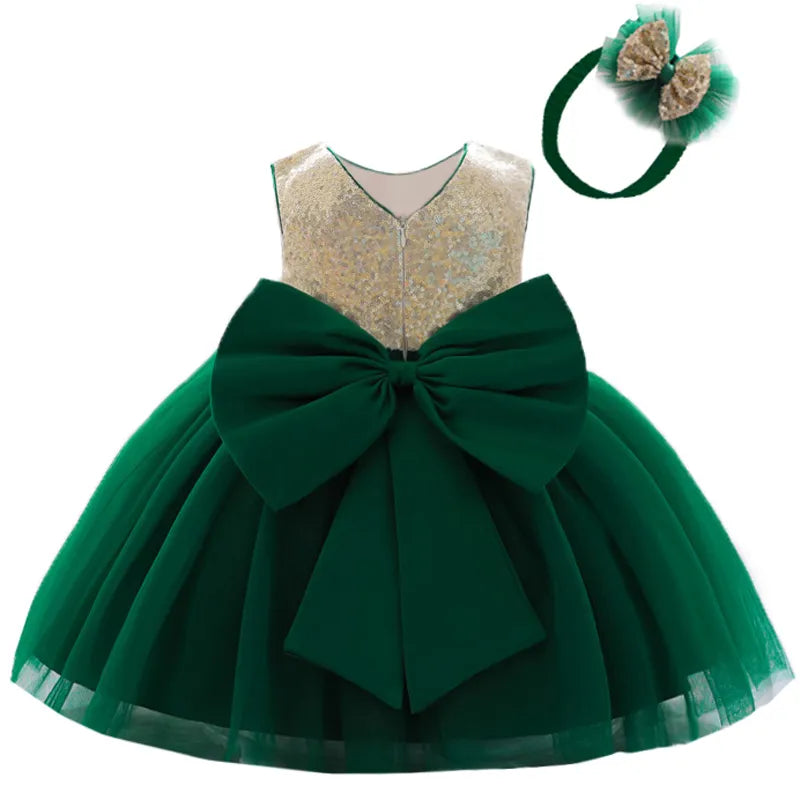 2PCS Princess Christmas Baby Dress