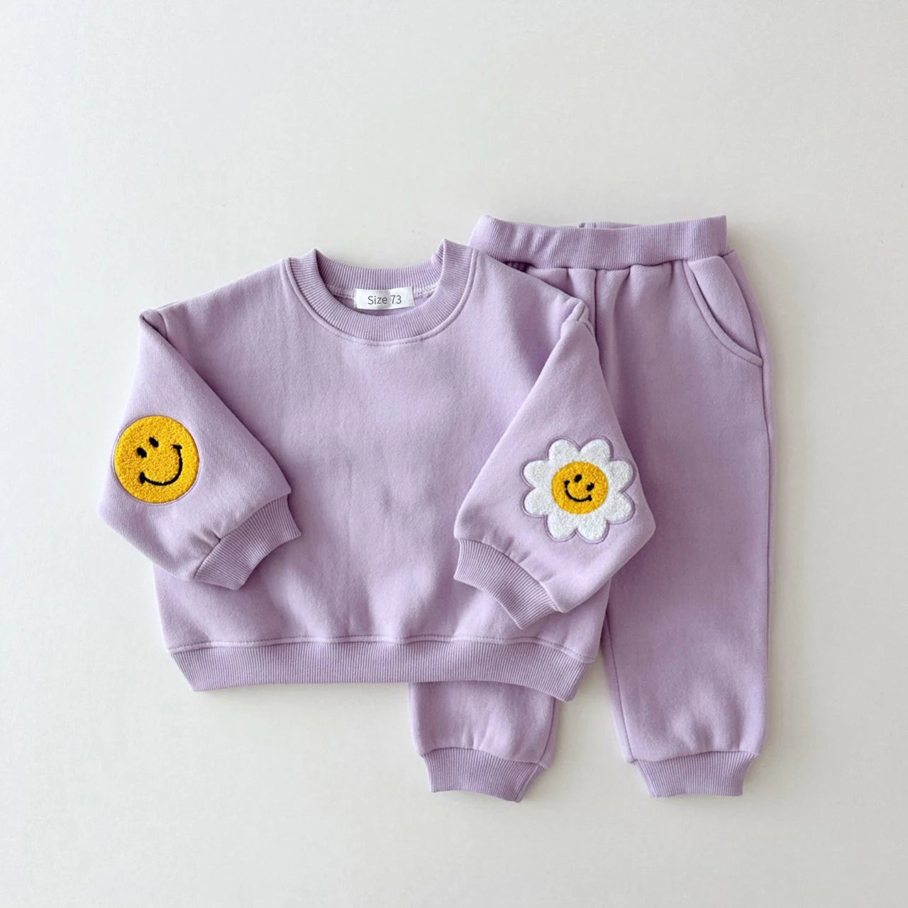 Winter Embroidery Fleece Sweatshirt + Pants