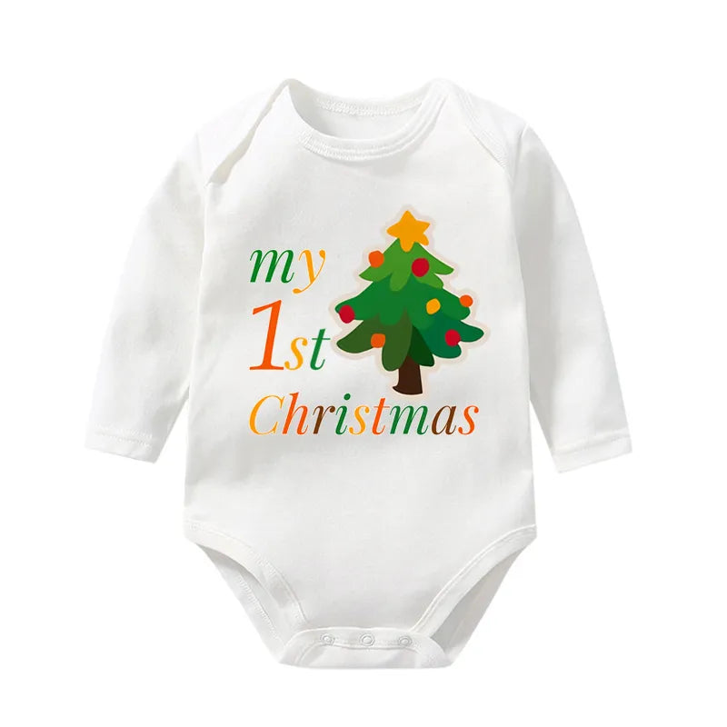 1st Christmas Baby Bodysuits