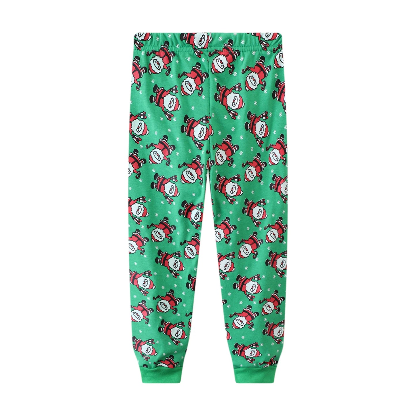 Green Toddler Baby Christmas Cartoon Santa Pj Set