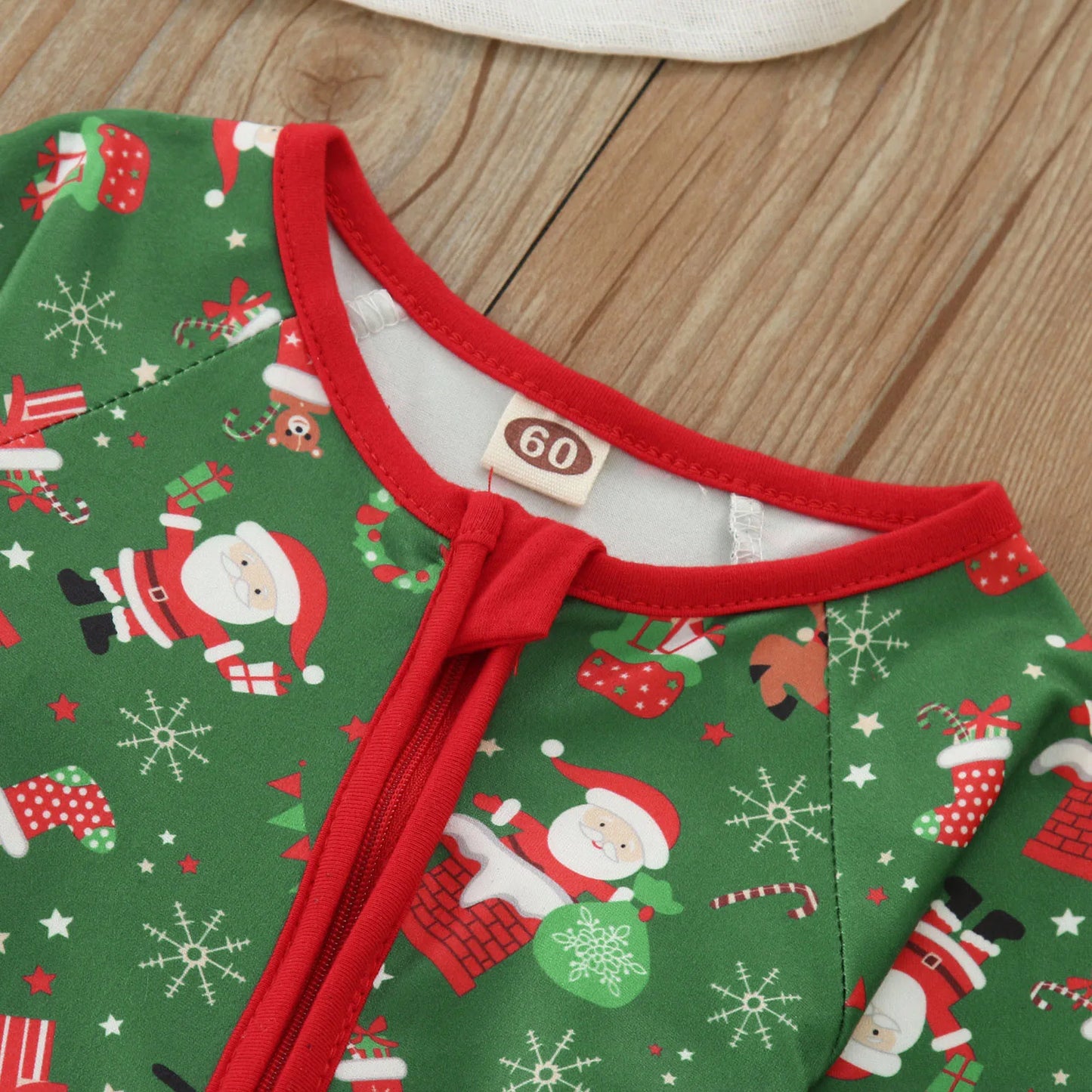 Infant Baby Christmas Print Romper