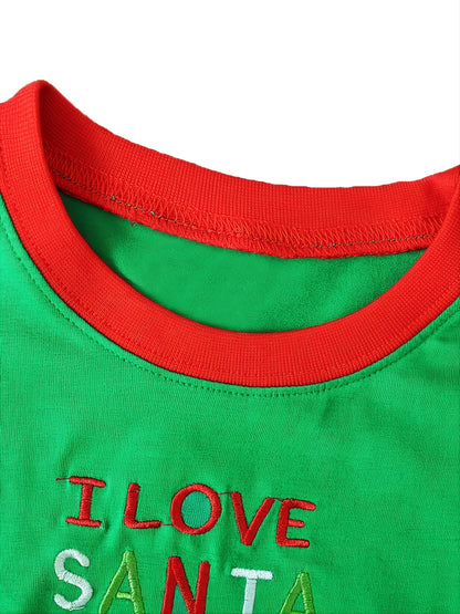 Children's Christmas Long sleeve  pajamas clothes set