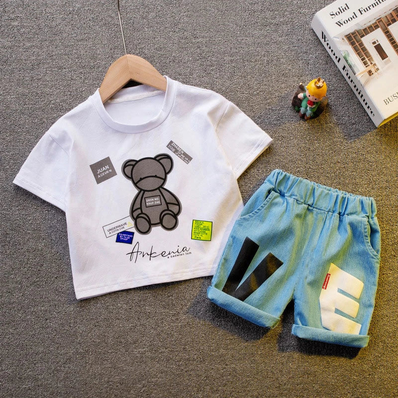 boys Clothing set. short sleeve shirt + shorts