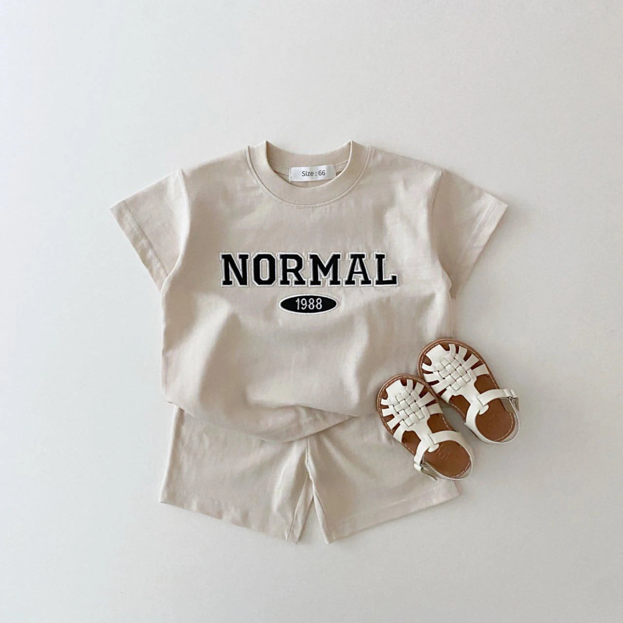 Cotton Short Sleeve T-shirt+Kid Casual Shorts