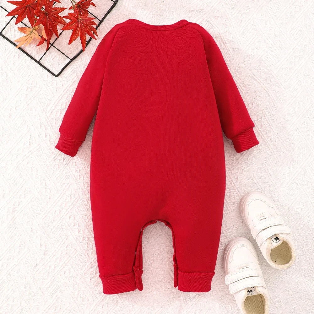 Infant Baby Christmas Elderly Elk Romper